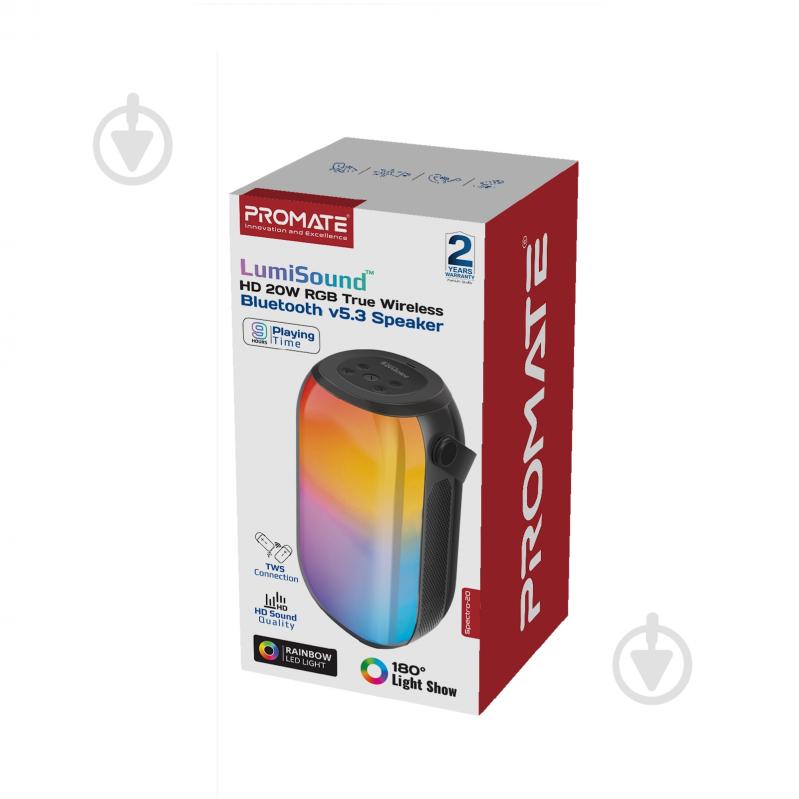 Акустическая система Promate Spectro-20 black (spectro-20) - фото 9 Акустическая система Promate Spectro-20 black (spectro-20) - фото 9