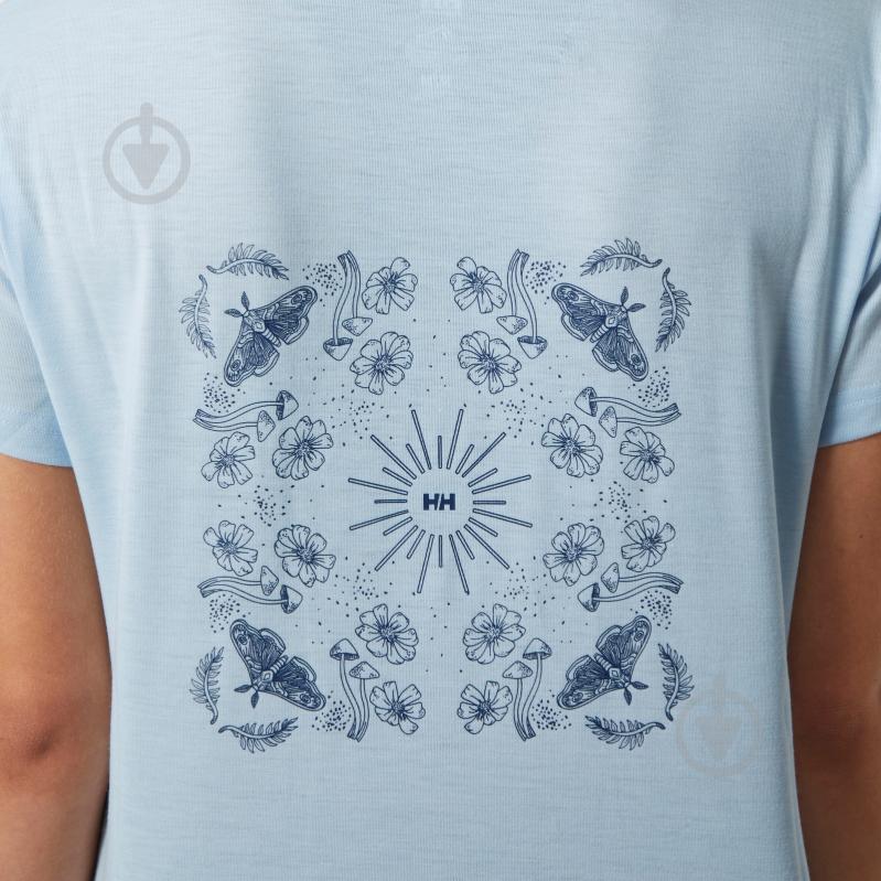 Футболка Helly Hansen W SKOG RECYCLED GRAPHIC TEE 63083-513 р.S голубой - фото 4
