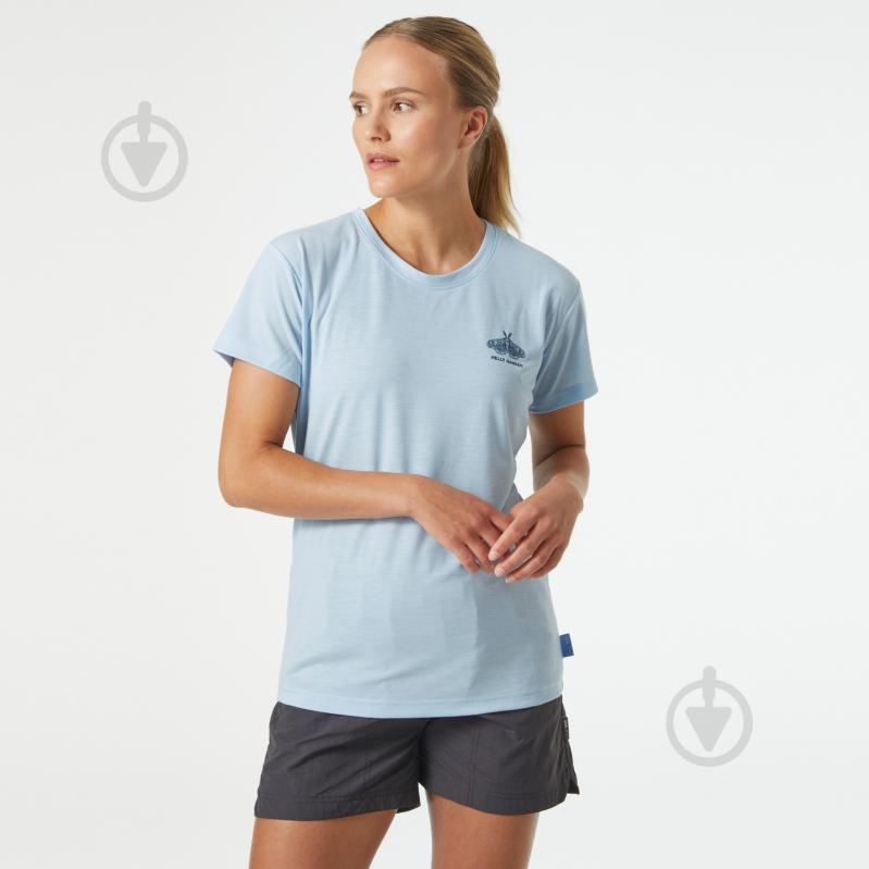Футболка Helly Hansen W SKOG RECYCLED GRAPHIC TEE 63083-513 р.S голубой - фото 1 Футболка Helly Hansen W SKOG RECYCLED GRAPHIC TEE 63083-513 р.S голубой - фото 1