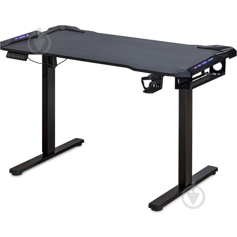 Стол компьютерный Mealux PowerDesk Carbon RGB - фото 1