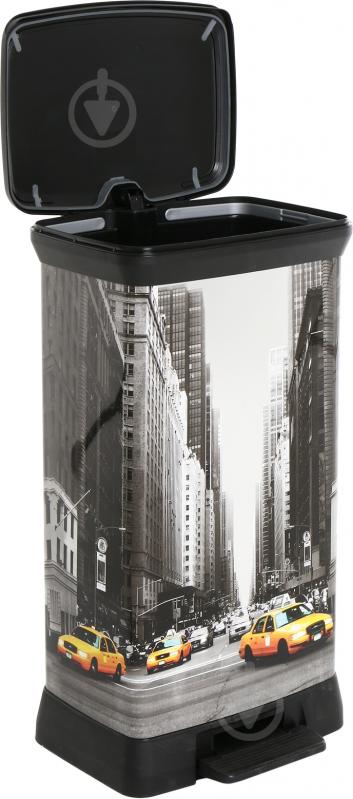Контейнер для сміття Curver DECO BIN 50 л чорний 196624 - фото 3 Контейнер для сміття Curver DECO BIN 50 л чорний 196624 - фото 3