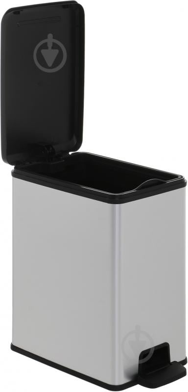 Контейнер для сміття Curver Slim Bin 25 л срібний 213300 - фото 2