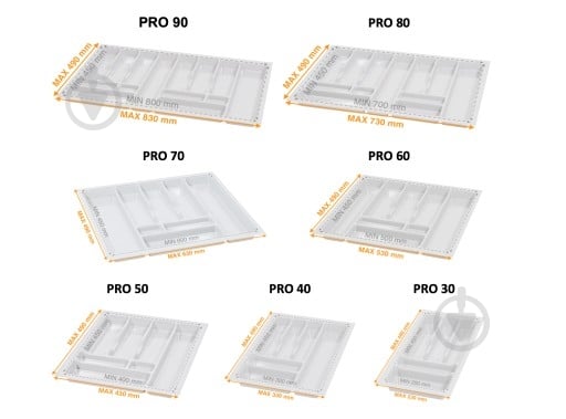 Лоток для столовых приборов Rejs PRO 830x490x45 мм фасад 900 мм пластиковый белый ТЕ13.2669.05.013 - фото 4 Лоток для столовых приборов Rejs PRO 830x490x45 мм фасад 900 мм пластиковый белый ТЕ13.2669.05.013 - фото 4