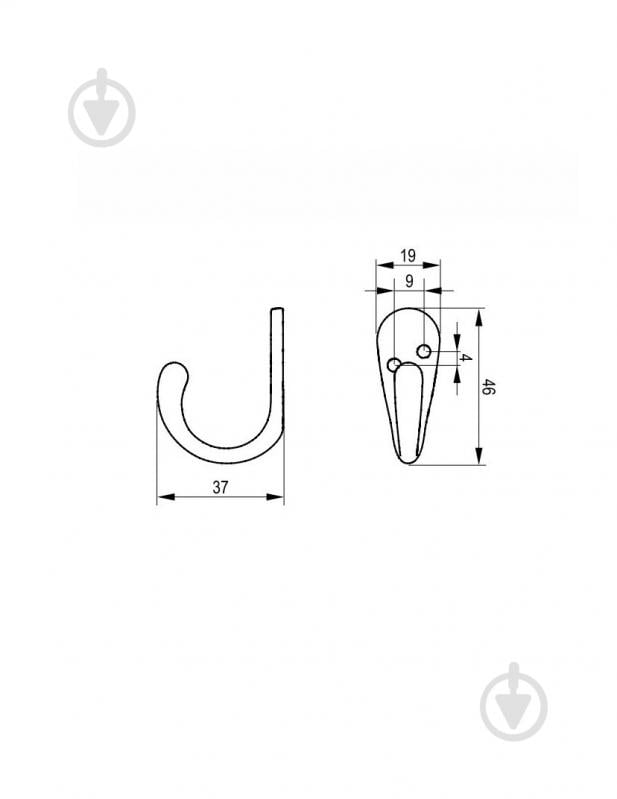 Крючок мебельный Rejs Soria S белый матовый одинарный низкий TI22.0031.14.331 - фото 2 Крючок мебельный Rejs Soria S белый матовый одинарный низкий TI22.0031.14.331 - фото 2