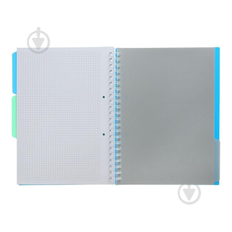 Зошит на пружині Buromax BRIGHT А4 (210x297) 120 арк. клітинка 3 розділювачі синій - фото 4 Зошит на пружині Buromax BRIGHT А4 (210x297) 120 арк. клітинка 3 розділювачі синій - фото 4