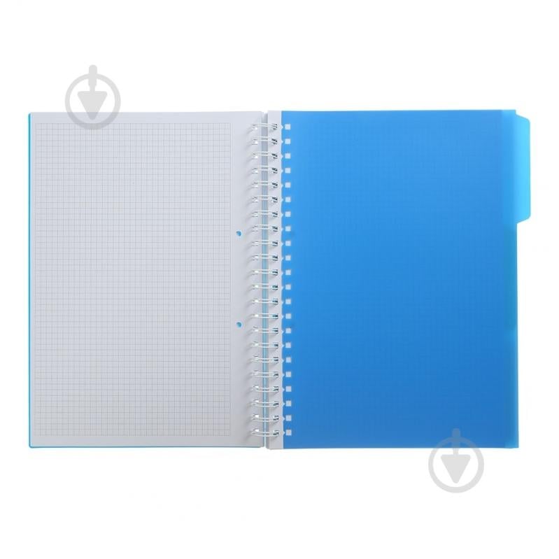 Зошит на пружині Buromax BRIGHT А4 (210x297) 120 арк. клітинка 3 розділювачі синій - фото 3 Зошит на пружині Buromax BRIGHT А4 (210x297) 120 арк. клітинка 3 розділювачі синій - фото 3