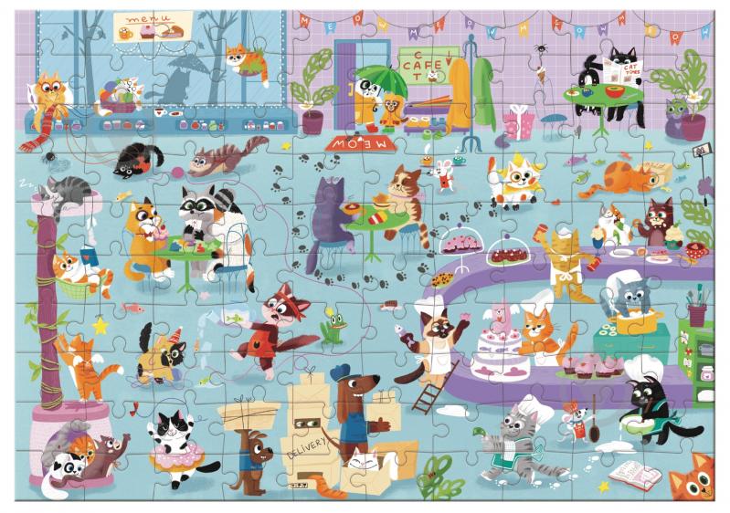 Гра-пазл DoDo Шукай та знаходь Котяче кафе, 100 елементів 300667 - фото 3 Гра-пазл DoDo Шукай та знаходь Котяче кафе, 100 елементів 300667 - фото 3