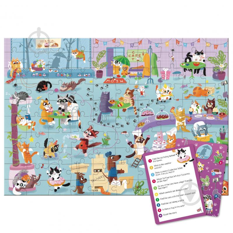 Гра-пазл DoDo Шукай та знаходь Котяче кафе, 100 елементів 300667 - фото 4 Гра-пазл DoDo Шукай та знаходь Котяче кафе, 100 елементів 300667 - фото 4