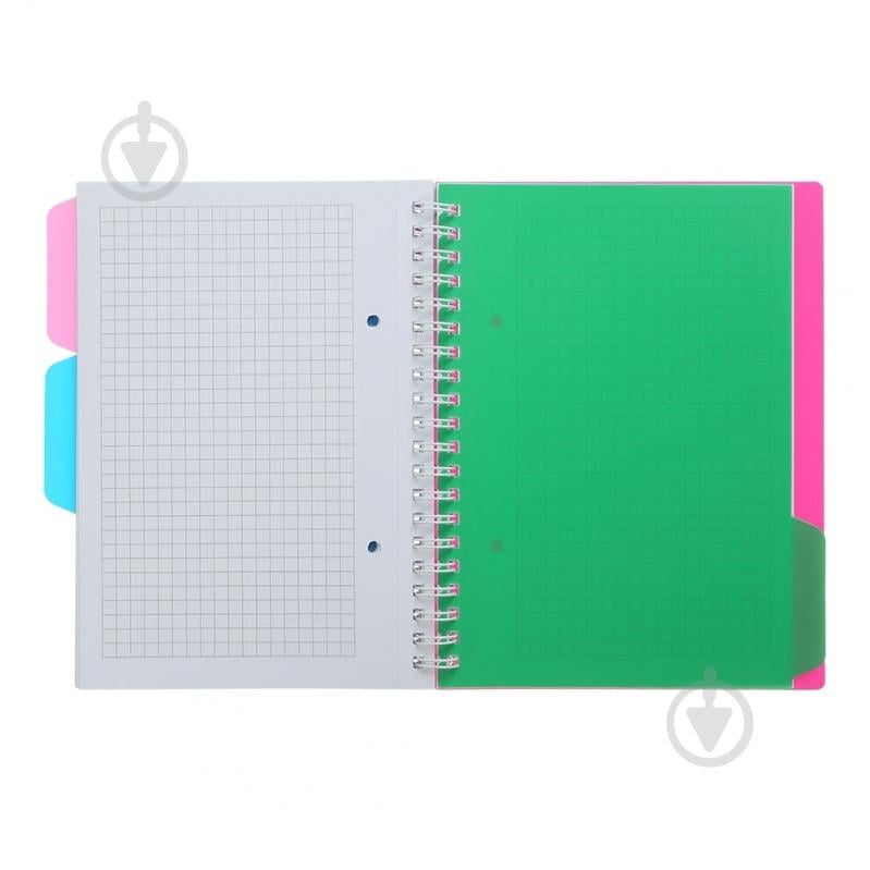 Тетрадь на пружине Buromax BRIGHT В6 (128x182) 100 лист. клетка 3 разделителя розовая - фото 5 Тетрадь на пружине Buromax BRIGHT В6 (128x182) 100 лист. клетка 3 разделителя розовая - фото 5