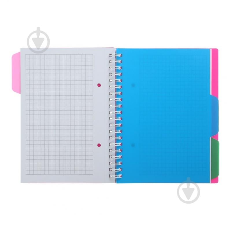 Тетрадь на пружине Buromax BRIGHT В6 (128x182) 100 лист. клетка 3 разделителя розовая - фото 6 Тетрадь на пружине Buromax BRIGHT В6 (128x182) 100 лист. клетка 3 разделителя розовая - фото 6