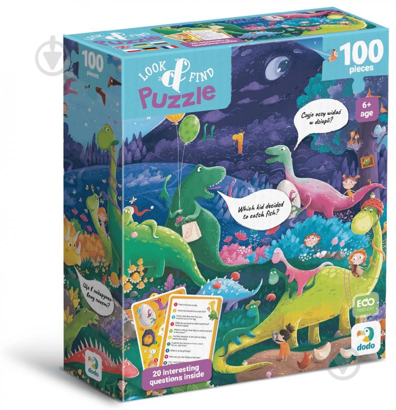Гра-пазл DoDo Шукай та знаходь Країна динозаврів, 100 елементів 300669 - фото 1