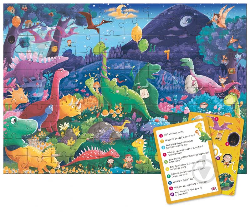 Гра-пазл DoDo Шукай та знаходь Країна динозаврів, 100 елементів 300669 - фото 3