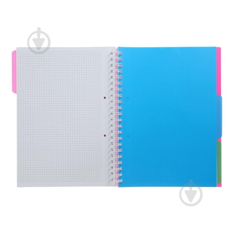 Тетрадь на пружине Buromax BRIGHT А4 (210x297) 120 лист. клетка 3 разделителя розовый BM.24345912-10 - фото 4 Тетрадь на пружине Buromax BRIGHT А4 (210x297) 120 лист. клетка 3 разделителя розовый BM.24345912-10 - фото 4