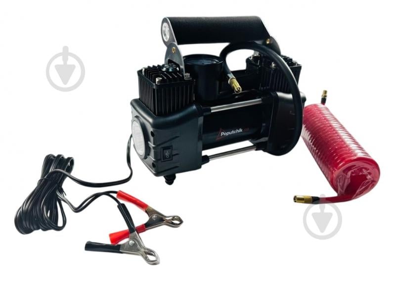 Компресcор автомобильный Poputchik 85 л/мин 10 АТМ с фонарем (13-013-IS) - фото 1 Компресcор автомобильный Poputchik 85 л/мин 10 АТМ с фонарем (13-013-IS) - фото 1