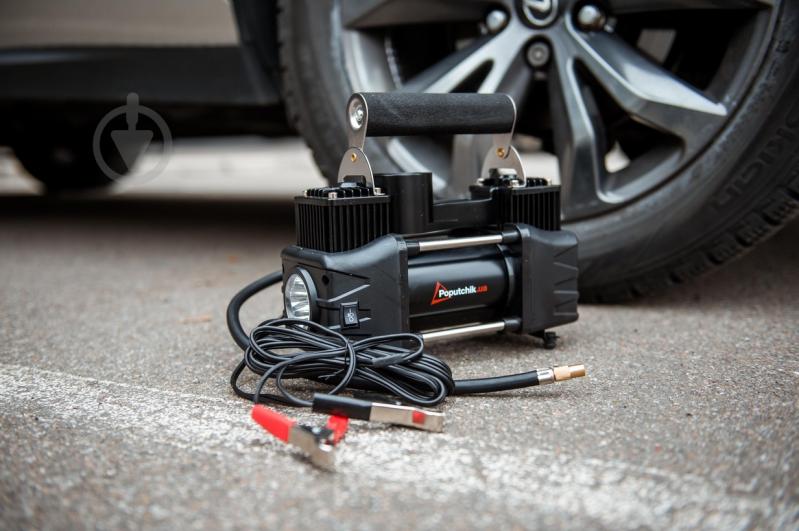 Компресcор автомобильный Poputchik 85 л/мин 10 АТМ с фонарем (13-013-IS) - фото 4 Компресcор автомобильный Poputchik 85 л/мин 10 АТМ с фонарем (13-013-IS) - фото 4