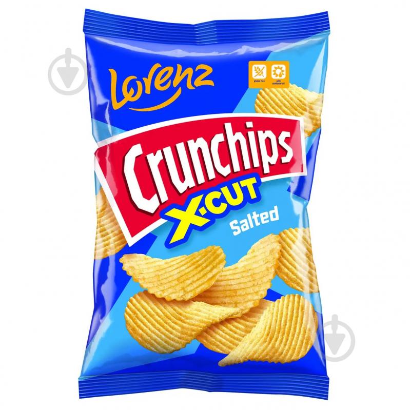 Чипси Lorenz Crunchips X-Cut сіль 150г - фото 1