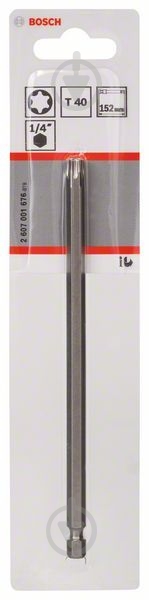 Бита Bosch Extra Hard 152 мм T40 1 шт. 2607001676 - фото 2