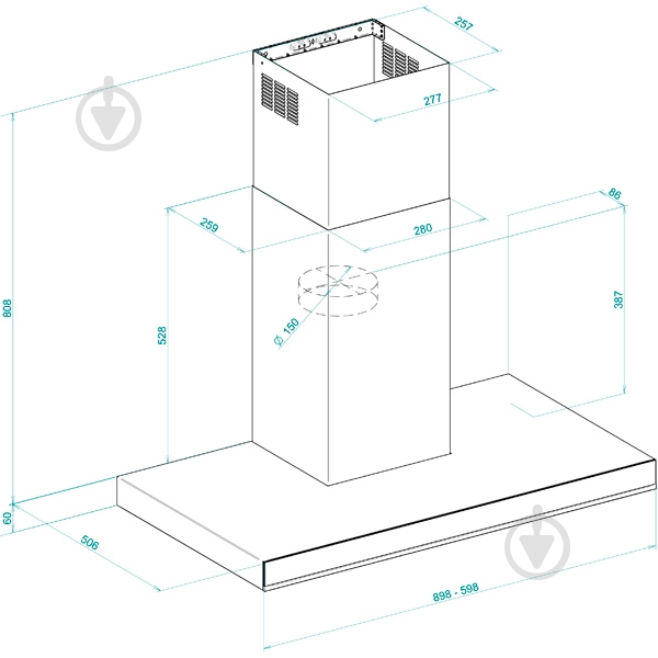 Вытяжка Hotpoint HLB 6.7 AT X/HA - фото 4