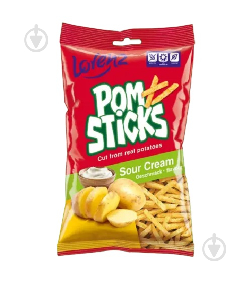 Полоски картофельные Lorenz Pomsticks смет. 85г - фото 1