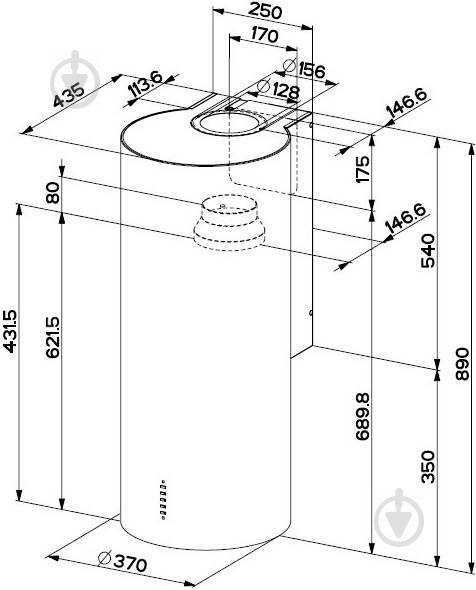 Витяжка Faber CYLINDRA EG8 X A37 ELN - фото 6