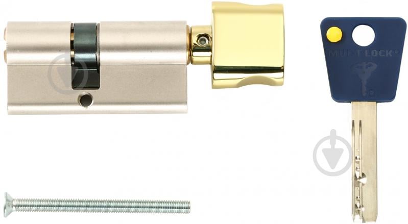 Циліндр Mul-T-Lock 7х7 33x38 ключ-вороток 71 мм нікельлатунь - фото 3 Циліндр Mul-T-Lock 7х7 33x38 ключ-вороток 71 мм нікельлатунь - фото 3