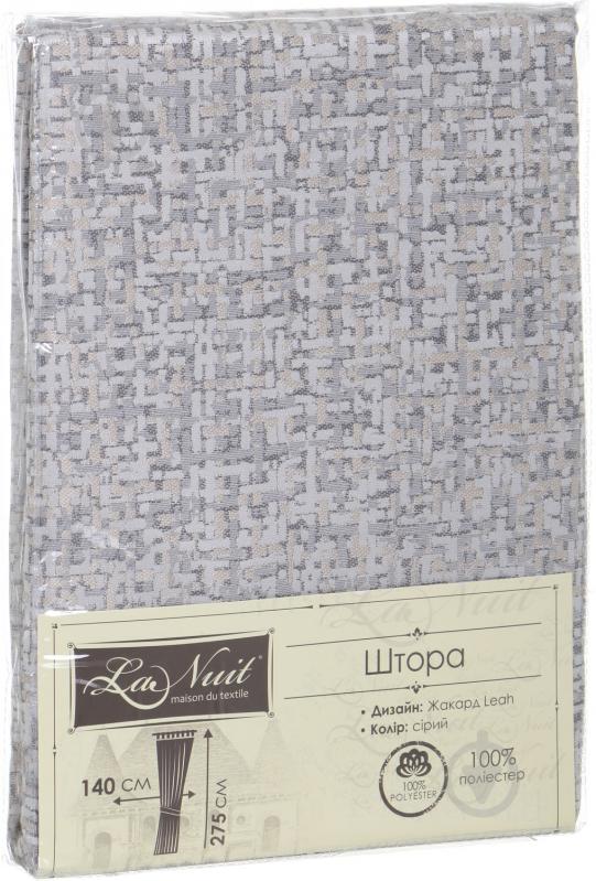 Штора Leah 140х275 см серый La Nuit - фото 3