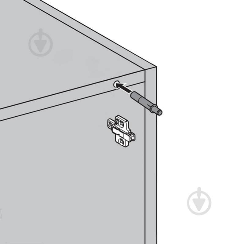 Амортизатор Blum BLUMOTION темно-сірий врізний монтаж зі сторони петлі 970A1002 Push open - фото 3 Амортизатор Blum BLUMOTION темно-сірий врізний монтаж зі сторони петлі 970A1002 Push open - фото 3