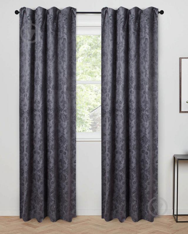 Штора-блекаут Embossed 140х275 см темно-сірий La Nuit - фото 1