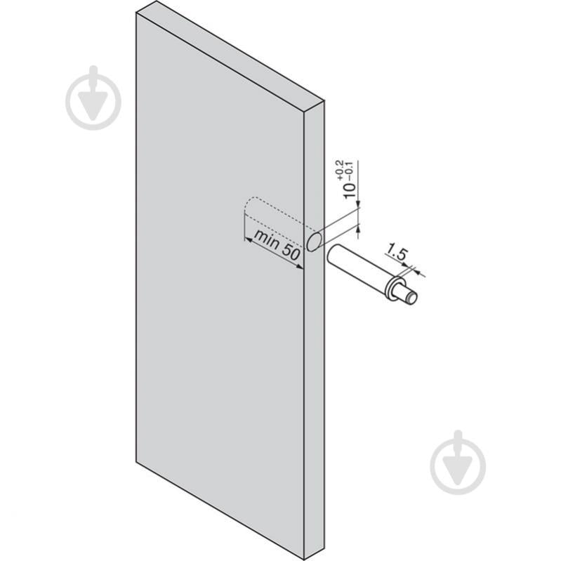 Амортизатор Blum BLUMOTION темно-серый врезной монтаж со стороны ручки 970.1002 Push open - фото 2