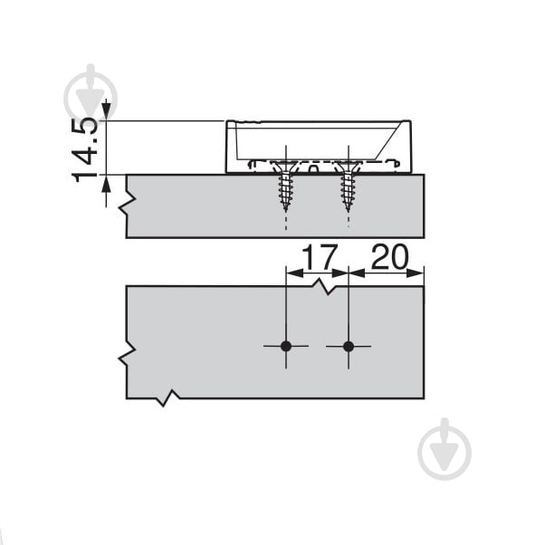 Держатель выталкивателя Blum TIP-ON 50 мм с магнитом платиново-серый симметричный короткий фиксатор 956.1201.SW - фото 3 Держатель выталкивателя Blum TIP-ON 50 мм с магнитом платиново-серый симметричный короткий фиксатор 956.1201.SW - фото 3