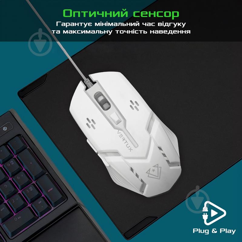 Мышь Vertux Sensei USB White - фото 2