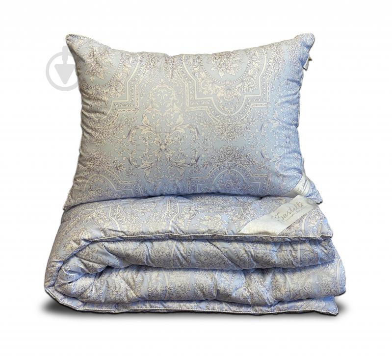 Набор Одеяло и подушка Бамбук Элит 145x205 см Zastelli голубой - фото 2
