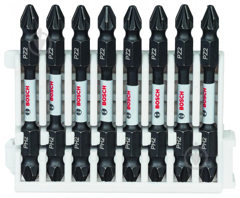 Набор бит Bosch Impact Control 65 мм PH2/PZ2 8 шт. 2608522333 - фото 1