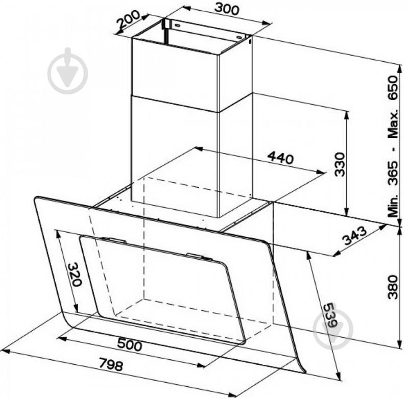 Вытяжка Faber INFINITY BK A80 - фото 4