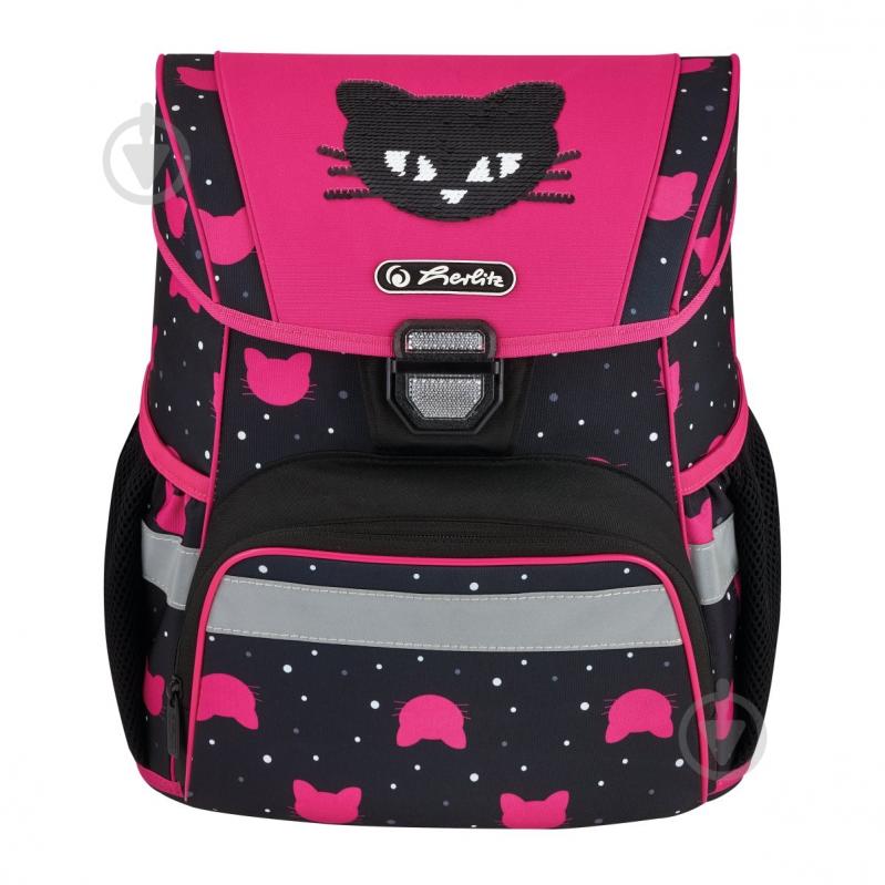 Ранец школьный Herlitz Loop Black Cat Черный кот (50032549) - фото 1