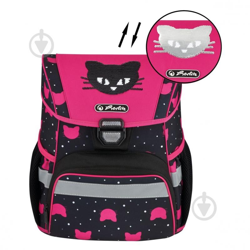 Ранец школьный Herlitz Loop Black Cat Черный кот (50032549) - фото 3