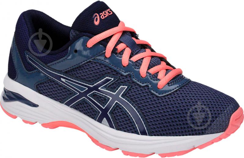 Кроссовки для девочек Asics GT-1000 6 GS C740N-5649 р.32,5 темно-синие - фото 1