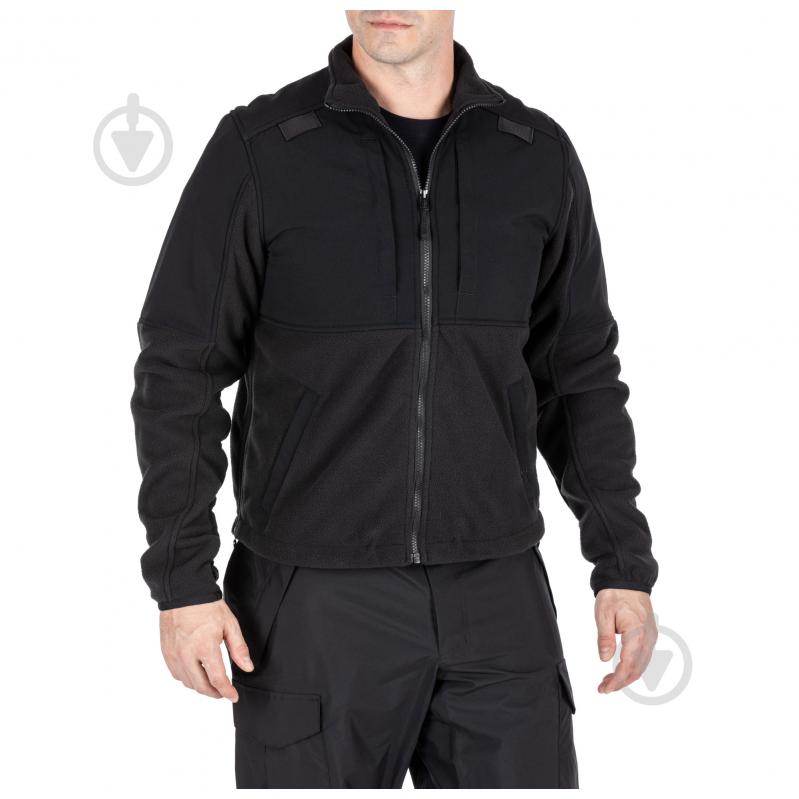 Куртка мужская демисезонная 5.11 Tactical тактическая флисовая "Fleece 2.0" 78026-019 р.L [019] Black - фото 1