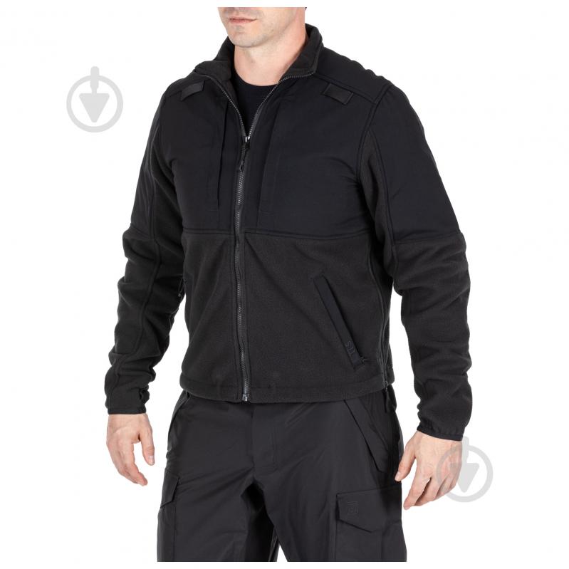 Куртка мужская демисезонная 5.11 Tactical тактическая флисовая "Fleece 2.0" 78026-019 р.L [019] Black - фото 2