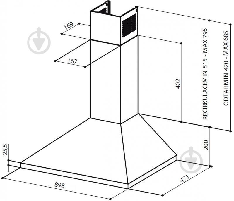 Вытяжка Faber VALUE PB 4 2L W A90 - фото 2