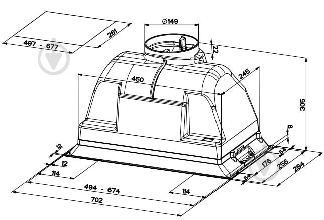 Витяжка Faber INCA PLUS HCS X A 70 Halogen - фото 4