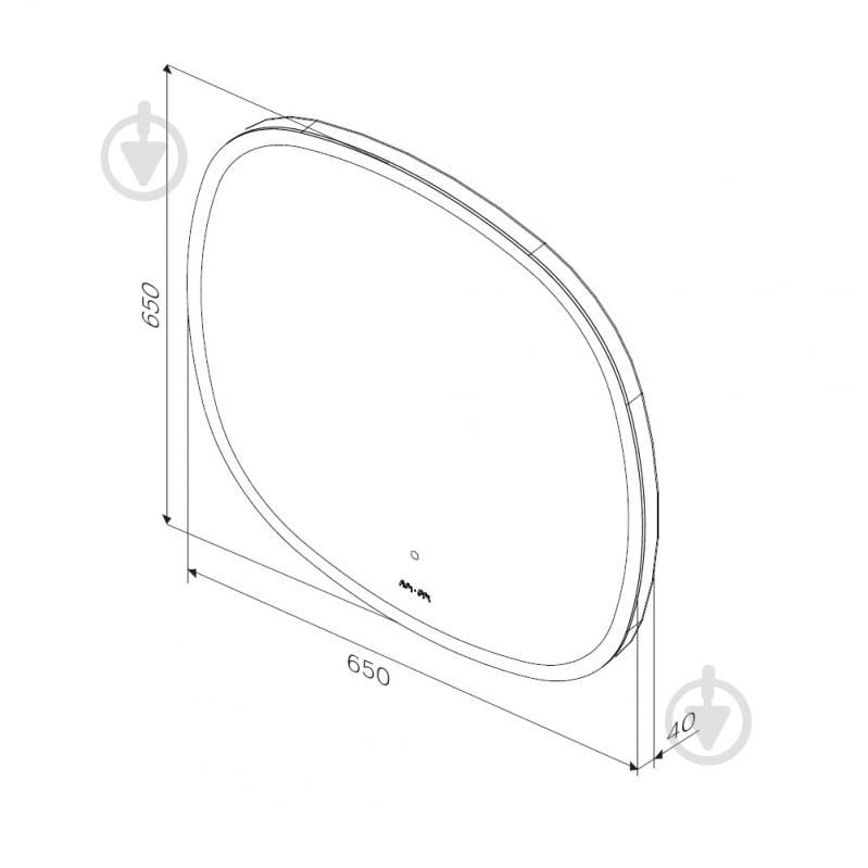 Зеркало AM.PM универсальное с контурной LED-подсветкой, ИК- сенсором, квадрат, 65 см M8FMOX0651WGH38 Universal - фото 6