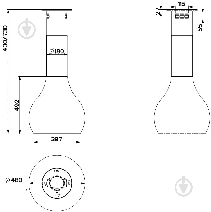 Вытяжка Faber DROP EG8 WP A48 - фото 12