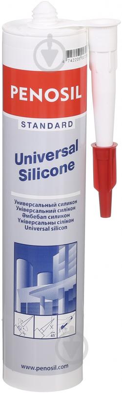 Герметик силиконовый PENOSIL Standard универсальный белый 280 мл - фото 1