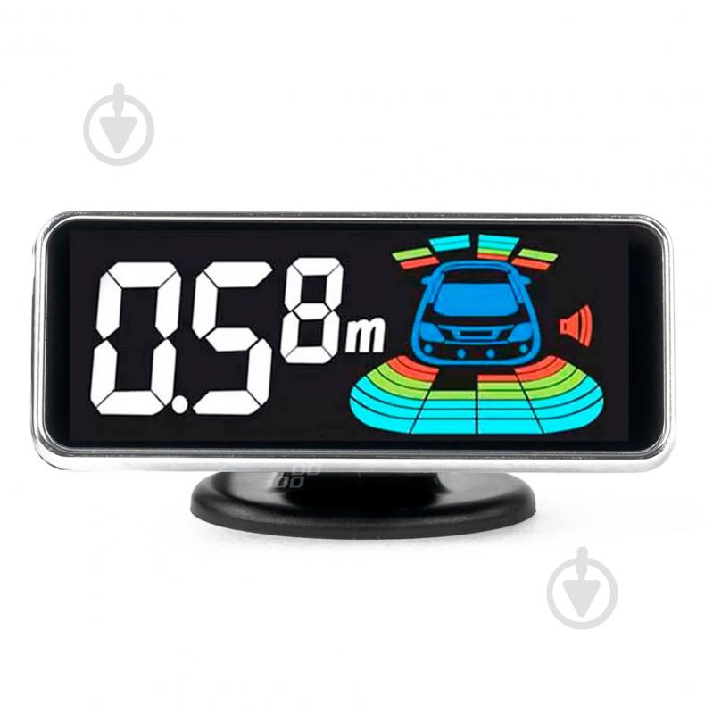 Парковочная система AMiO LED-GRAF 3D 4 датчика серебряная (03187) - фото 2 Парковочная система AMiO LED-GRAF 3D 4 датчика серебряная (03187) - фото 2
