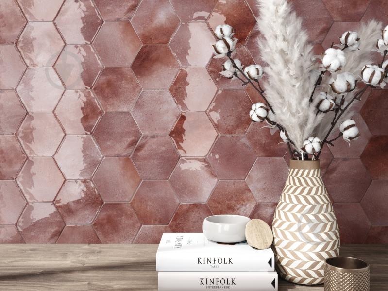 Плитка Cifre Moon Hexagon Garnet Brillo 16x18 см - фото 3