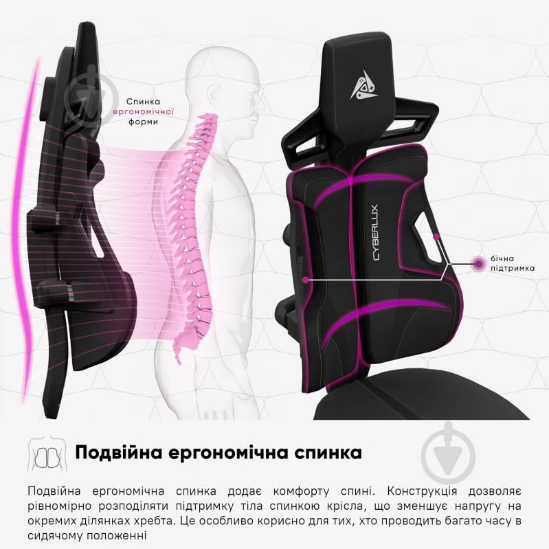 Кресло игровое Cyberlux V8 Fabric черный - фото 15 Кресло игровое Cyberlux V8 Fabric черный - фото 15