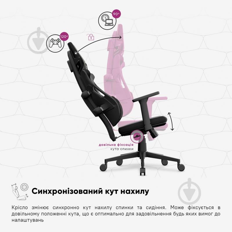 Кресло игровое Cyberlux V8 Fabric черный - фото 11 Кресло игровое Cyberlux V8 Fabric черный - фото 11