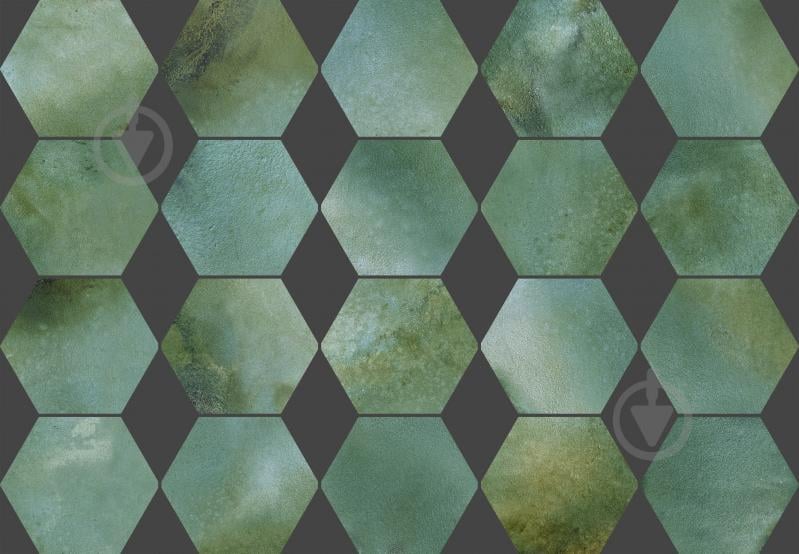 Плитка Cifre Moon Hexagon Green Brillo 16x18 см - фото 2
