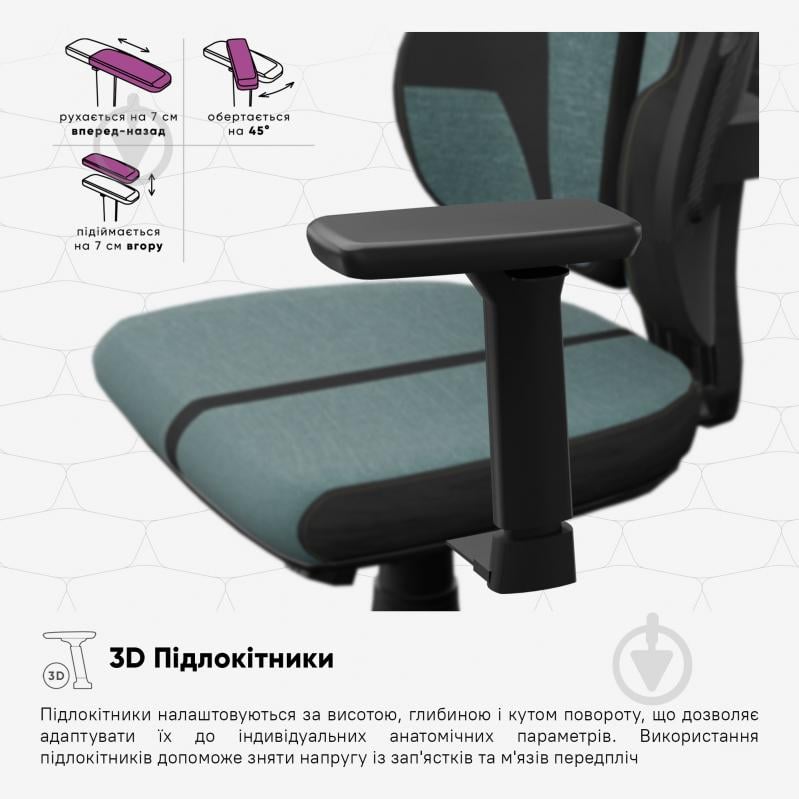 Крісло ігрове Cyberlux V8 Fabric зелений - фото 14